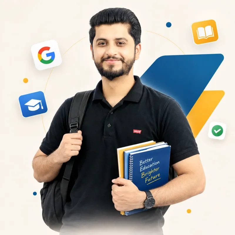 Student with notes from Education With Hamza